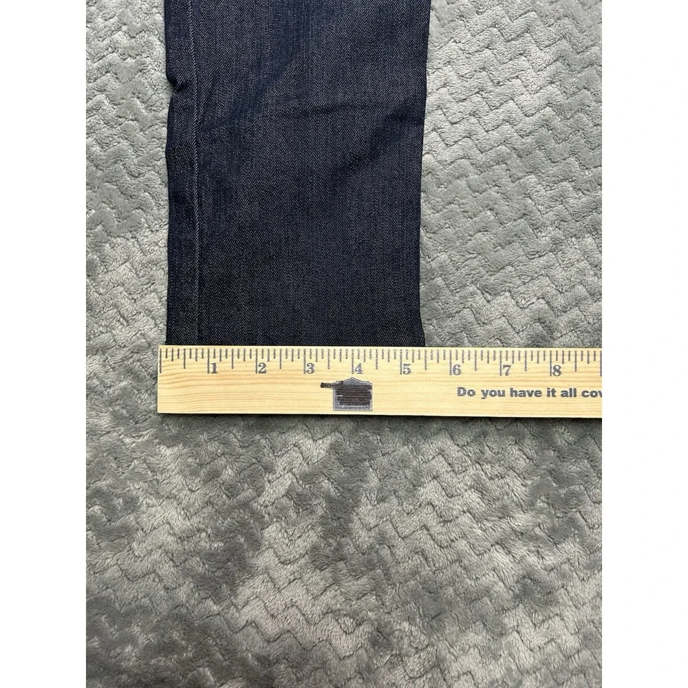 Watch LA High Waisted Skinny Jeans Dark Indigo Wash Button Fly Flattering Size 9